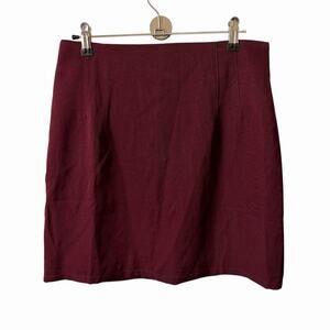 Fashion Nova Large Mini Skirt Burgundy NWT Lined Stretch Pencil Straight